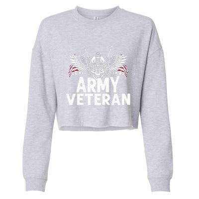 Army Veteran Cropped Pullover Crew