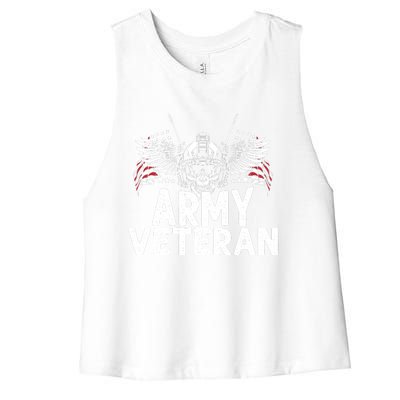 Army Veteran Women's Racerback Cropped Tank