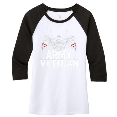 Army Veteran Women's Tri-Blend 3/4-Sleeve Raglan Shirt