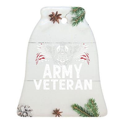 Army Veteran Ceramic Bell Ornament