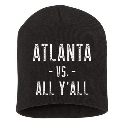 Atlanta Vs. All Y’All Sports Weathered Vintage Southern Short Acrylic Beanie