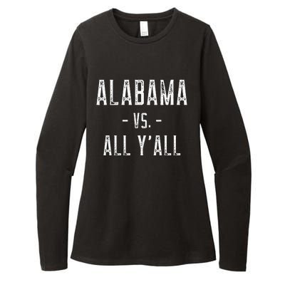 Alabama Vs. All Y’All Sports Weathered Vintage Southern Womens CVC Long Sleeve Shirt