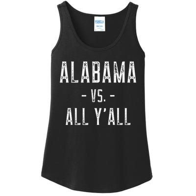 Alabama Vs. All Y’All Sports Weathered Vintage Southern Ladies Essential Tank