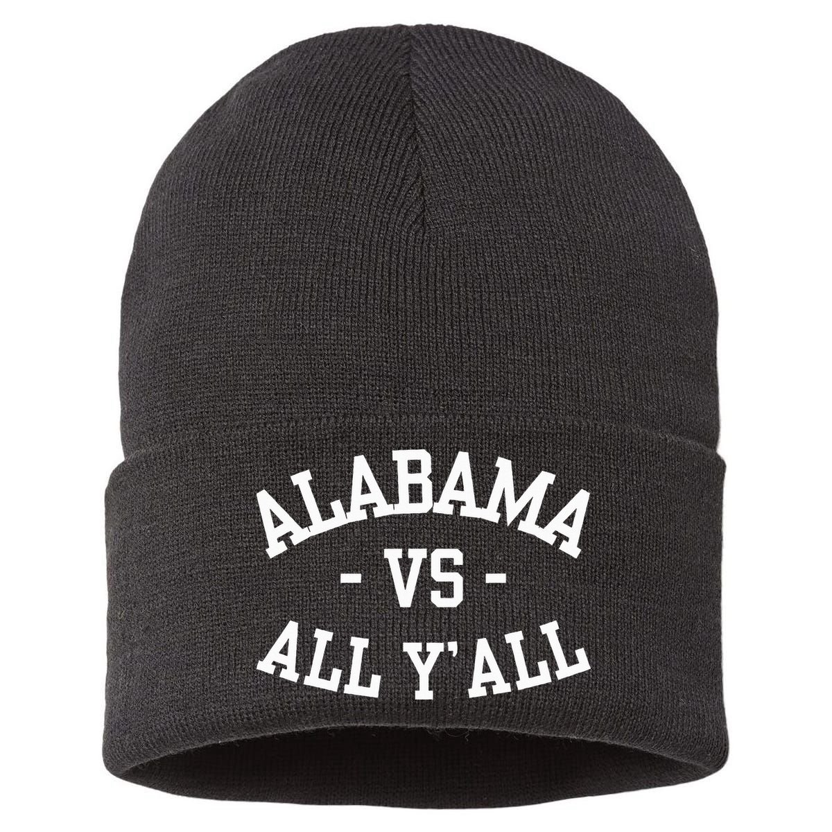 Alabama Vs All Y’All Sports Vintage Southern Sustainable Knit Beanie