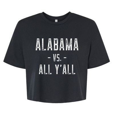 Alabama Vs. All Y’All Sports Weathered Vintage Southern Bella+Canvas Jersey Crop Tee