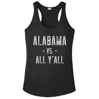 Alabama Vs. All Y’All Sports Weathered Vintage Southern Ladies PosiCharge Competitor Racerback Tank