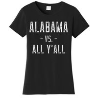 Alabama Vs. All Y’All Sports Weathered Vintage Southern Women's T-Shirt