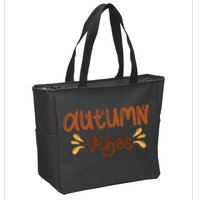 Autumn Vibes Zip Tote Bag