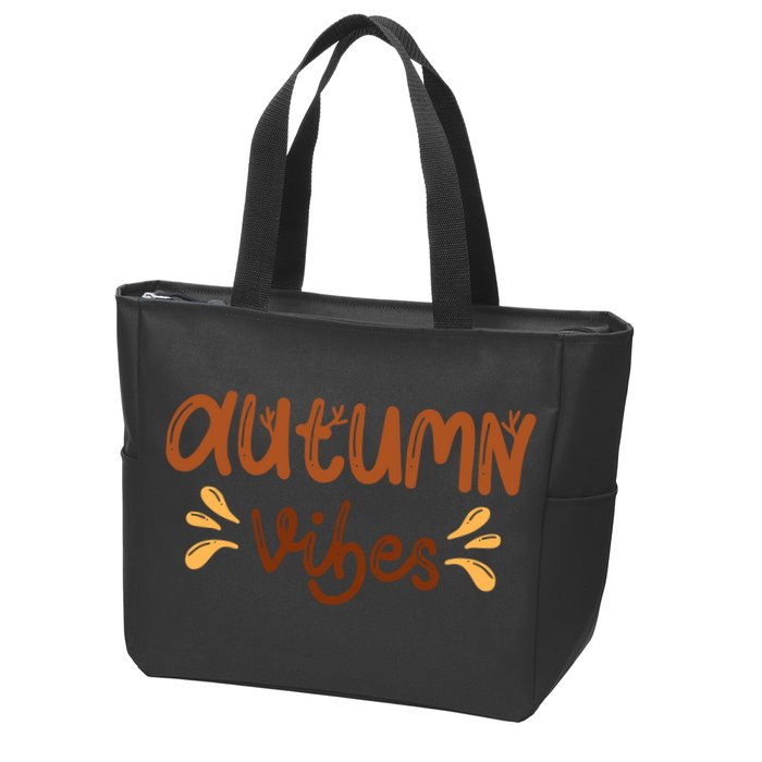 Autumn Vibes Zip Tote Bag