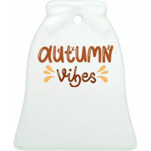 Autumn Vibes Ceramic Bell Ornament