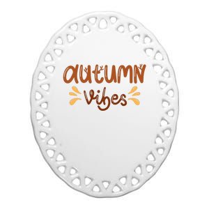 Autumn Vibes Ceramic Oval Ornament