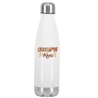 Autumn Vibes Stainless Steel Insulated Water Bottle