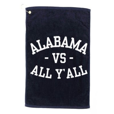 Alabama Vs All Y’All Sports Vintage Southern Platinum Collection Golf Towel