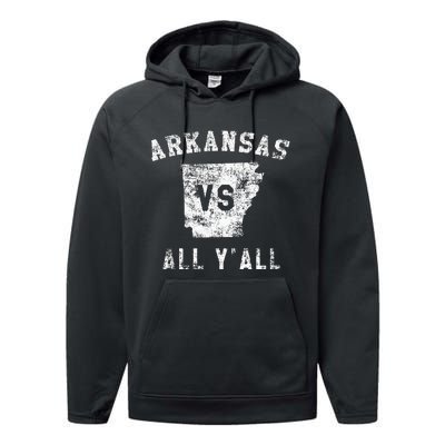 Arkansas Vs All Yall For YAll Performance Fleece Hoodie