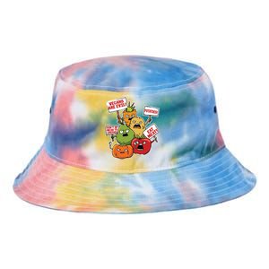 Anti Vegan Anti Vegetarian Vegetables Fruits Protesting Meaningful Gift Tie Dye Newport Bucket Hat