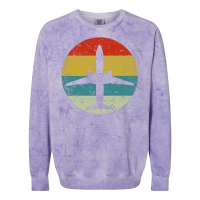 Airplane Vintage Colorblast Crewneck Sweatshirt