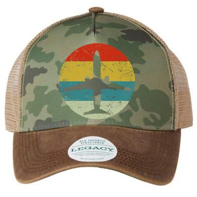 Airplane Vintage Legacy Tie Dye Trucker Hat