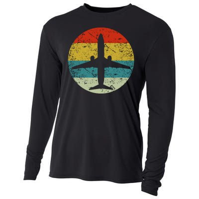 Airplane Vintage Cooling Performance Long Sleeve Crew