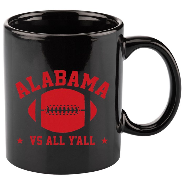 Alabama Vs All YAll Alabama State 11oz C Handle Ceramic Mug