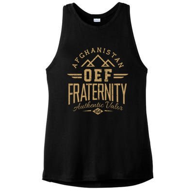 Army Veteran Afghanistan Soldier Oef Enduring Freedom Alumni Gift Ladies PosiCharge Tri-Blend Wicking Tank