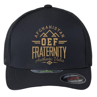 Army Veteran Afghanistan Soldier Oef Enduring Freedom Alumni Gift Flexfit Unipanel Trucker Cap