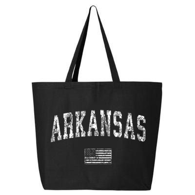 Arkansas Vintage American Flag Sports Design 25L Jumbo Tote