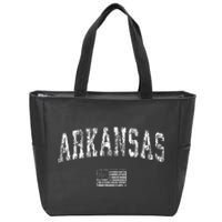 Arkansas Vintage American Flag Sports Design Zip Tote Bag