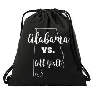 Alabama Vs. All YAll Football Season State Outline Drawstring Bag