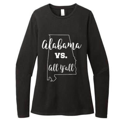 Alabama Vs. All YAll Football Season State Outline Womens CVC Long Sleeve Shirt