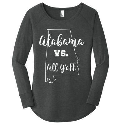 Alabama Vs. All YAll Football Season State Outline Women's Perfect Tri Tunic Long Sleeve Shirt