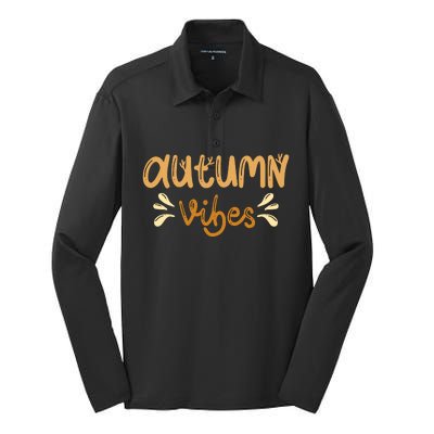 Autumn Vibes Silk Touch Performance Long Sleeve Polo