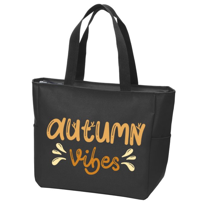 Autumn Vibes Zip Tote Bag