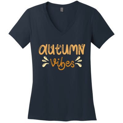 Autumn Vibes Women's V-Neck T-Shirt