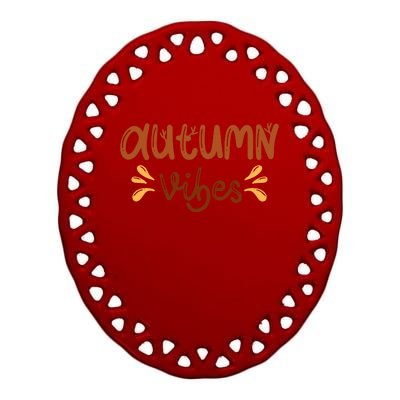 Autumn Vibes Ceramic Oval Ornament