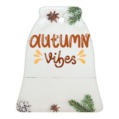 Autumn Vibes Ceramic Bell Ornament