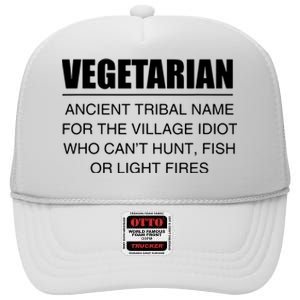 Anti Vegetarian Anti Vegan High Crown Mesh Back Trucker Hat