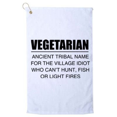 Anti Vegetarian Anti Vegan Platinum Collection Golf Towel