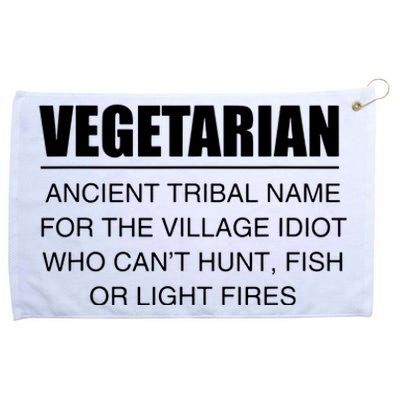 Anti Vegetarian Anti Vegan Grommeted Golf Towel