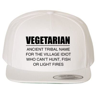 Anti Vegetarian Anti Vegan Wool Snapback Cap