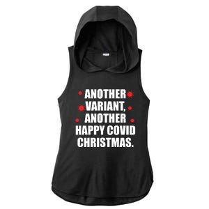 Another Variant Another Happy Covid Christmas Ladies PosiCharge Tri-Blend Wicking Draft Hoodie Tank