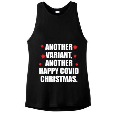 Another Variant Another Happy Covid Christmas Ladies PosiCharge Tri-Blend Wicking Tank