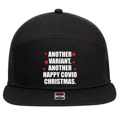Another Variant Another Happy Covid Christmas 7 Panel Mesh Trucker Snapback Hat