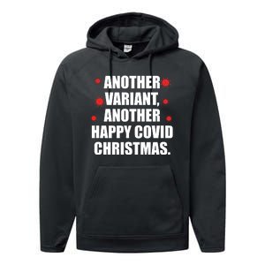 Another Variant Another Happy Covid Christmas Performance Fleece Hoodie