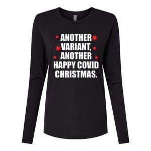 Another Variant Another Happy Covid Christmas Womens Cotton Relaxed Long Sleeve T-Shirt