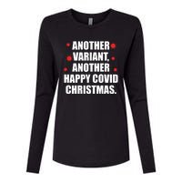 Another Variant Another Happy Covid Christmas Womens Cotton Relaxed Long Sleeve T-Shirt