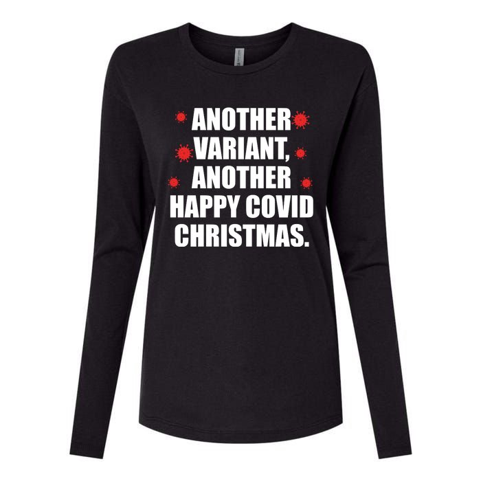 Another Variant Another Happy Covid Christmas Womens Cotton Relaxed Long Sleeve T-Shirt