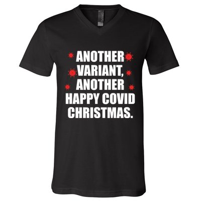 Another Variant Another Happy Covid Christmas V-Neck T-Shirt