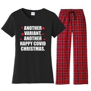 Another Variant Another Happy Covid Christmas Women's Flannel Pajama Set