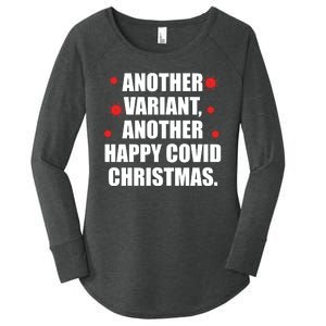 Another Variant Another Happy Covid Christmas Women's Perfect Tri Tunic Long Sleeve Shirt