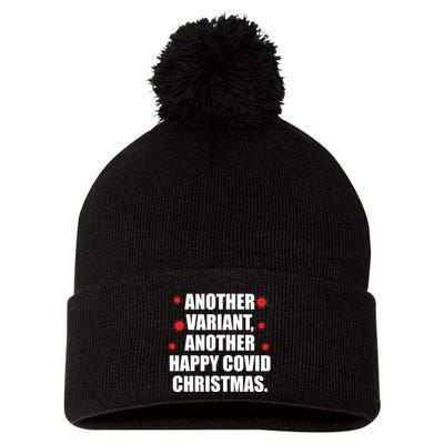 Another Variant Another Happy Covid Christmas Pom Pom 12in Knit Beanie